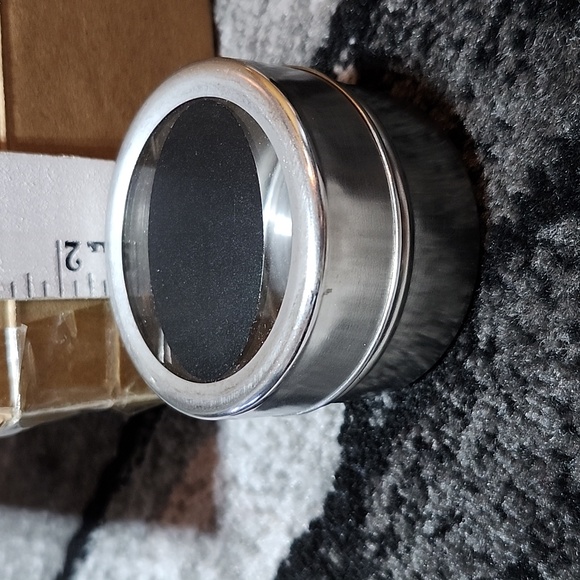 MAGNETIC STAINLESS STEEL CLEAR-TOPS CHALKBOARD LABLES STORAGE TINS 6PCS - Picture 7 of 12